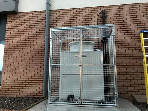 Cage for aircon unit.JPG