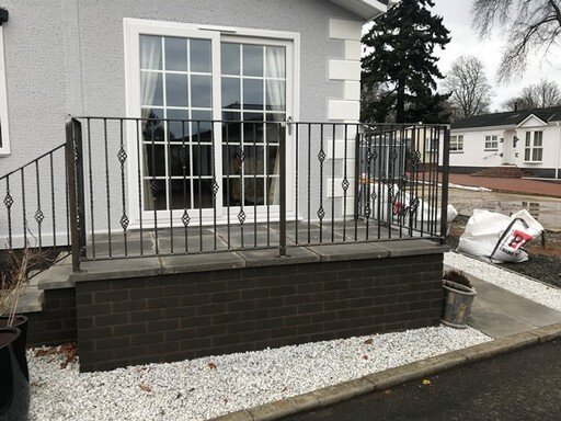 Railings, Dunnikier caravan park.JPG