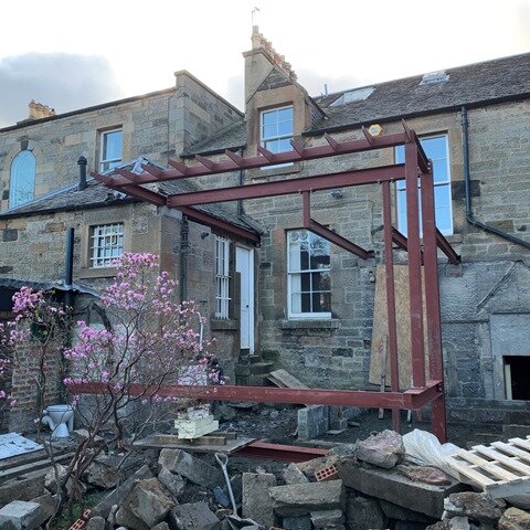 Steelwork at house in Edinburgh.JPG